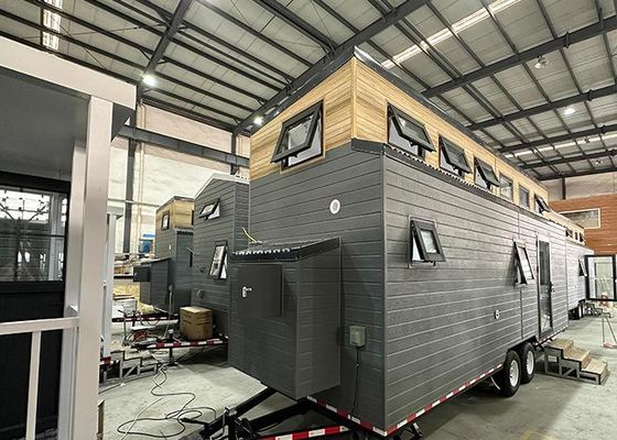 Prefabricated Modular Home On Wheels With Double-Glazed Aluminium Windows