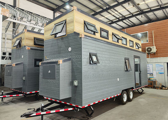 Prefabricated Tiny House On Wheels Prefab Kit Home Modern With Double Glazing Windows