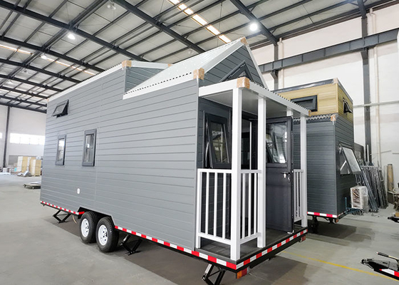 EU/AU/USA Standard Light Steel Framing Small Prefab Homes On Wheels With 3 Bedrooms