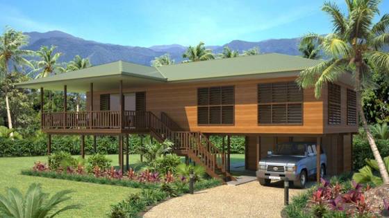 Light Steel Framing Wooden Bungalow /  High Acoustic Insulation Home Beach Bungalows