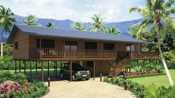 Light Steel Wooden House Bungalow / Luxury Beach Bungalows For Thailand