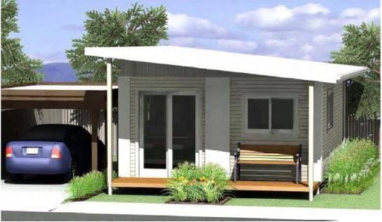 Mini 20 / 30SQM Prefabricated Bungalow Homes , Light Steel Bungalow Modular Homes