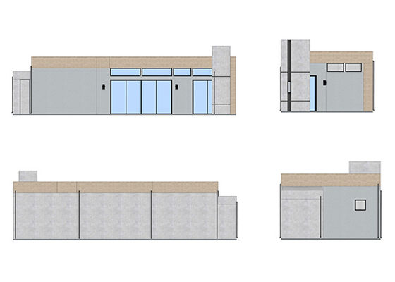 Prefab Light Gauge Steel Frame Single Family Home Steel Kits With 3bedroom