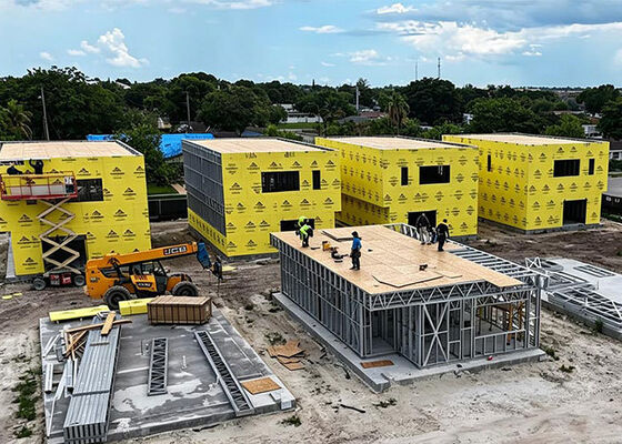 US/AS Prefab Light Steel Frame House Florida Single Family Home By Chinese Factory