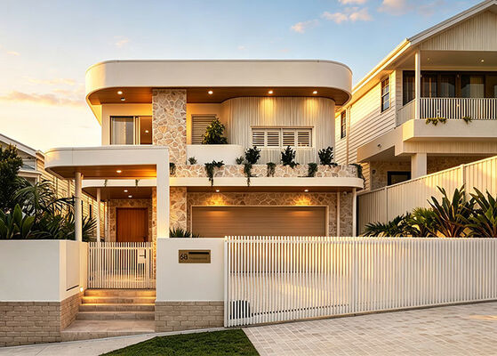 AS/NZS Prefab House Single Family Homes Luxury House Villa With Light Steel Frame