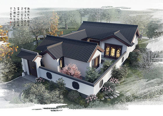 Personalized Light Steel Prefab Metal Homes Earthquake Proof 100 Years Life Chinese Style House