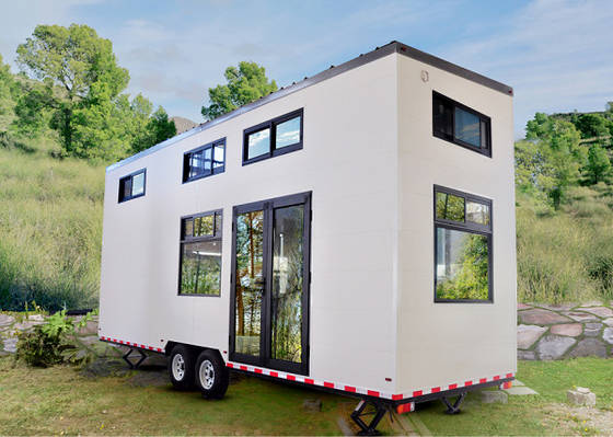 Completely Finished Modern Mobile House Prefab Light Gauge Steel Tiny House On Wheels With Trailer