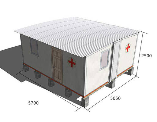 Sandwich Panel Isolation Room Customize Well Insulated Prefab House Modular Homes For Hospital