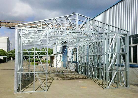 China White Moisture Proof Construction Steel Metal  Shelters / Car Sheds