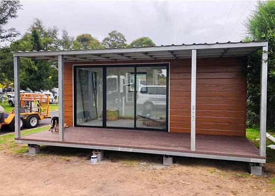Light Steel Mobile Modern Container Homes Prefabricated Homes White One Layer House