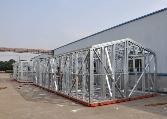 Light Steel Frame Prefabricated Houses Modular Bungalow Wooden Plastic Decorate Foldable Homes