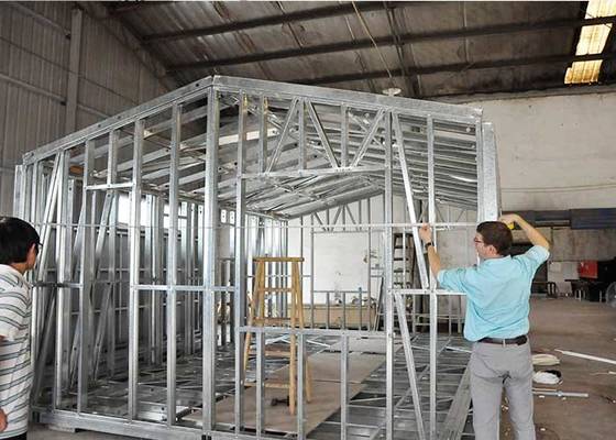 Light Steel Frame Prefabricated Homes Hurricane Resistant Fast Assemble House Kits With Folding System