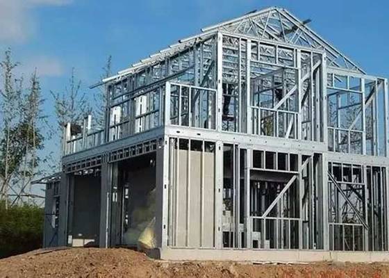 EU Prefabricated Light Steel Framing 2-Storey Modular Home With Big Windows