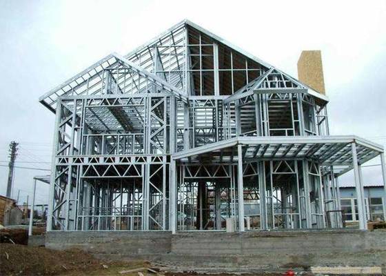 Earthquake Proof Two Stories Single Family Light Steel Frame Fabricated Prefab Villa