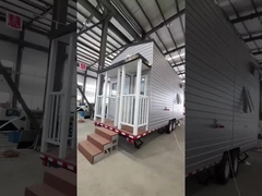 Australia Standard Light Steel Prefabricated Tiny House On Wheels With WPC Board Wall